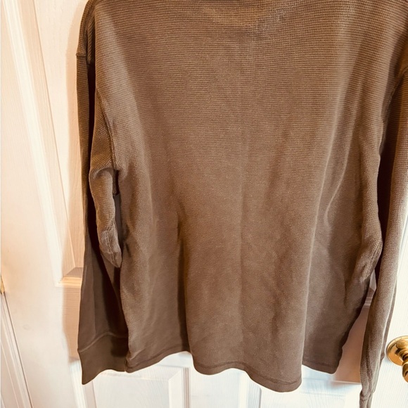 Vintage Thermal Long Sleeve Shirt in Brown - Picture 2 of 3
